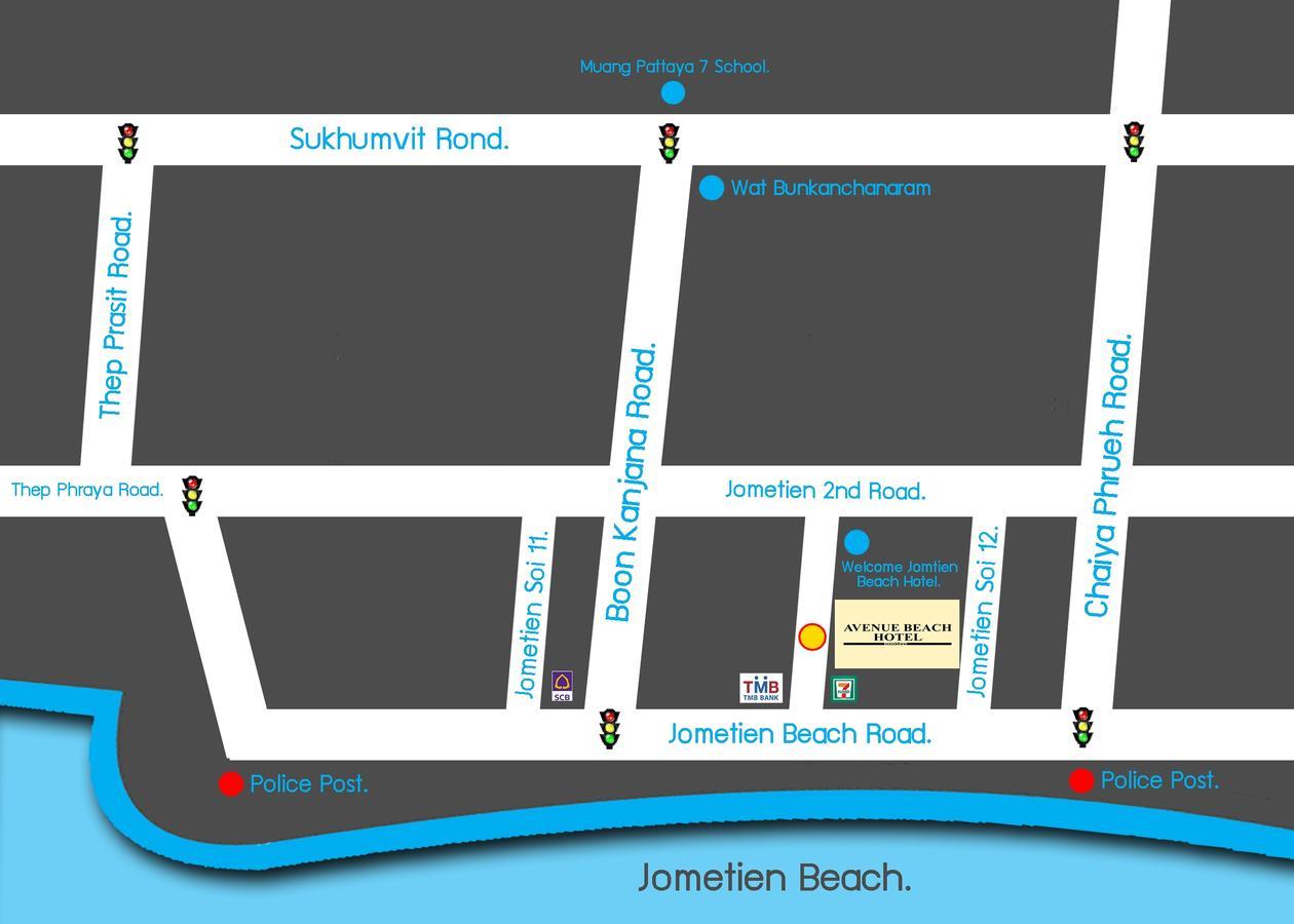Avenue Beach Hotel Jomtien Beach Dış mekan fotoğraf